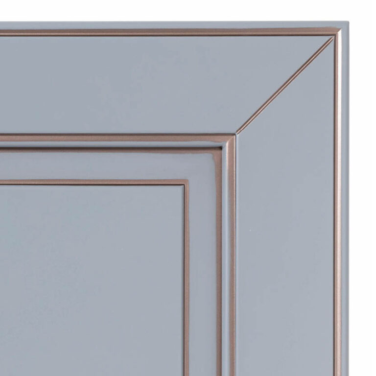 Azzurro polvere filo bronzo